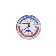 Термоманометр "ZOTA" 4 бар, 120°C 1/2" д=63