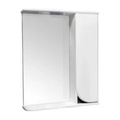 Зеркало-шкаф PROFLINE Стайл (1дверь справа+зеркало) 60см цвет Белый глянец