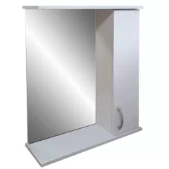 Зеркало-шкаф PROFLINE Классика (1дверь справа+зеркало) 60см цвет Белый глянец
