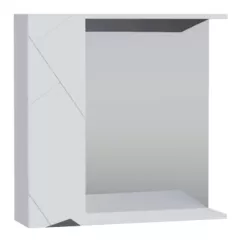 Зеркало-шкаф PROFLINE Мира 55 (1дверь слева+зеркало) цвет Белый глянец