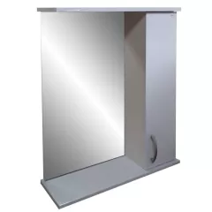 Зеркало-шкаф PROFLINE Классика (1дверь справа+зеркало) 55см цвет Белый глянец