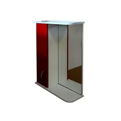 Зеркало-шкаф PROFLINE Мальта (1дверь слева+зеркало) 50см цвет Красный глянец