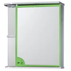 Зеркало-шкаф PROFLINE Макарена(1дверь с зеркалом правая) 65см цвет Салатовый глянец, с подсветкой