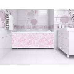 Экран для ванны "Кварт" Мрамор розовый 1,68 м