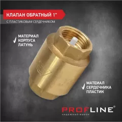Клапан обратный 1" пластиковый сердечник PROFLINE