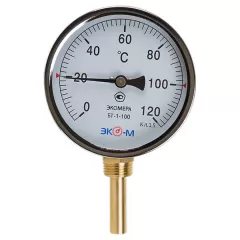 Термометр биметаллический Дк 100 L=40 0-120С БП-Т-100 Экомера