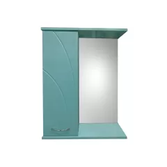 Зеркало-шкаф PROFLINE Экос (1дверь слева+зеркало) 50см цвет Волна металлик
