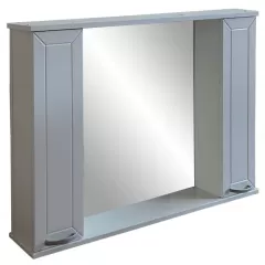 Зеркало-шкаф PROFLINE Рубин (2двери по бокам)100см цвет Белый глянец