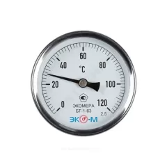 Термометр биметаллический Дк 63 L=40 0-120С БТ-1-63 Экомера
