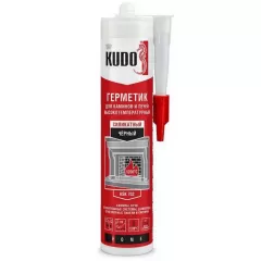 Герметик высокотемпературный для печей Kudo 1200 черный,280 мл